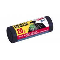 20л AV пакеты для мусора Стандарт ПСД 30шт рулон черные